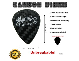 Martin and Co. Guitar Pick Carbon Fibre and Case p29A